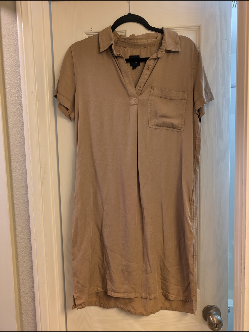 GAP Tan Collared Dress with Logo Tag